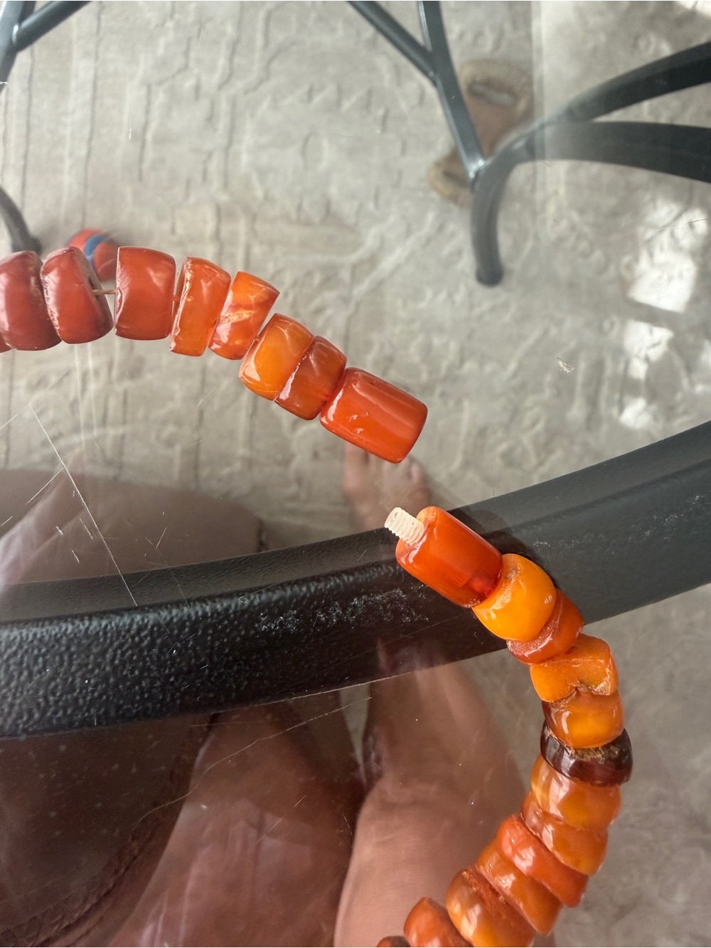 Vintage Soviet USSR Amber Necklace 70g, 60+ Years Old, Large Amber Beads - Picture 9 of 10